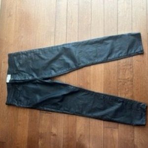 Current/Elliott jeans high waisted ankle skinny in coated black size 29